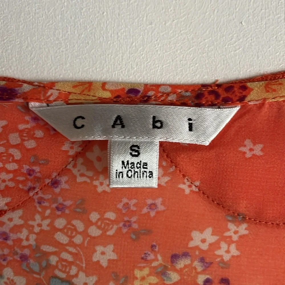 CAbi Orange Sleeveless Tank Top with Medallion Print - Picture 2 of 5